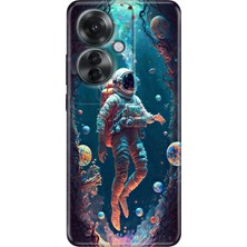 Grabono Oppo Reno 11 F 5g Kılıf (CPH2603) Uyumlu Desenli Silikon Tpu Astronot