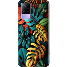 Grabono Vivo V21 Kılıf 6.44 Inc Desenli Silikon Esnek Uyumlu Kapak Renkli Orman