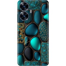 Grabono Realme C55 Kılıf Renkli Desenli Baskı Silikon Uv Marble