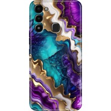 Grabono Tecno Spark 8c Kılıf Renkli Temalı Desenli Tpu Tecno 8c Silikon Keskin Ametist