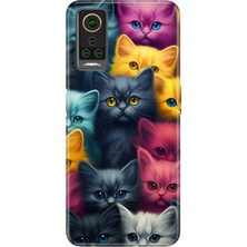 Grabono General Mobile Gm 22 Pro Kılıf Renkli Desenli Baskı Silikon Kedi Ordusu