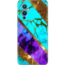 Grabono Oneplus 9 Kılıf Desenli Silikon Renkli Tpu Uv Nezih Mermer