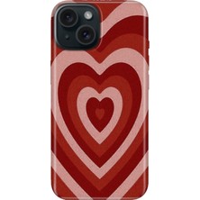 Grabono iPhone 13 - 14 Kılıf Renkli Tpu Uv Baskılı Desenli Silikon Mat Kalp