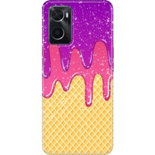 Grabono Oppo A76 Kılıf Renkli Özel Temalı Desenli Silikon Tpu Stok Krema