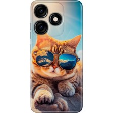 Grabono Tecno Spark 10 4g - 10C Kılıf Renkli Özel Çizim Esnek Silikon Cat