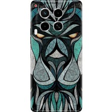 Grabono Tecno Camon 30 Kılıf (Cl6) Uyumlu Silikon Desenli Kapak Lion Mandala