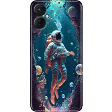 Grabono Tecno Camon 19 Neo Kılıf (CH6I) Uyumlu Desenli Silikon Astronot