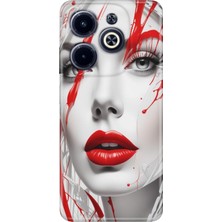 Grabono Infinix Hot 40 Pro / Infinix Hot 40 Kılıf Temalı Baskılı Desenli Resimli Silikon Lady