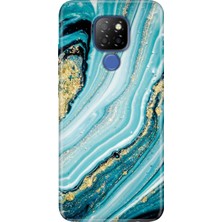 Grabono General Mobile Gm 20 Kılıf Desenli Silikon Case Uv Simli Taş