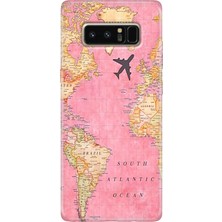 Grabono Samsung Galaxy Note 8 Kılıf Renkli Temalı Desenli Tpu Note8 Silikon Map