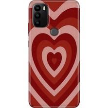 Grabono General Mobile Gm 21 Plus Kılıf Baskılı Silikon Kapak Mat Kalp