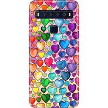 Grabono Tcl 10L Kılıf Baskılı 6.53" Silikon Renkli Resimli Arka Kapak Kalp Çizim