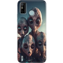 Grabono Tecno Spark 6 Go Kılıf Desenli Kapak Renkli Ufo
