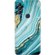 Grabono Tcl 30 Se Kılıf Desenli Silikon Renkli Tpu Uv Simli Taş