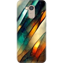 Grabono General Mobile Gm 8 Uyumlu Kılıf Desenli Silikon Renkli Tpu Uv Flora Mermer