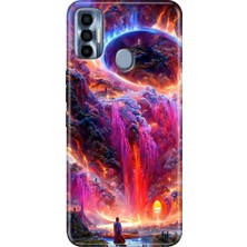 Grabono Tecno Spark 7 Pro Kılıf Renkli Silikon Gizemliülke