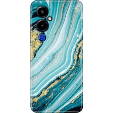 Grabono Tecno Pova 4 Pro Kılıf Renkli Temalı Desenli Tpu Pova 4 Pro Silikon Simli Taş