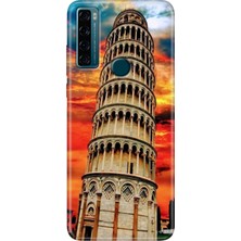 Grabono Tcl 20 Se Kılıf Baskılı Silikon Renkli Resimli Arka Kapak Pizza Kulesi