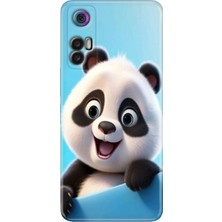Grabono Tcl 30+ (Plus) Kılıf Silikon Renkli Resimli Arka Kapak Panda