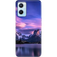 Grabono Oppo A96 Kılıf (CPH2333) Uyumlu Desenli Silikon Tpu Kareografi Kuzey
