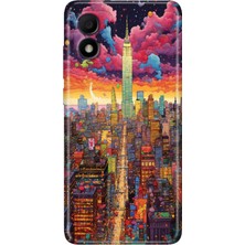 Grabono Tcl 303 Kılıf Silikon Renkli Phone Case Retro Newyork