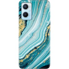 Grabono Oppo A96 Kılıf (CPH2333) Uyumlu Desenli Silikon Tpu Kareografi Simli Taş