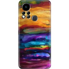 Grabono Infinix Hot 11S Uyumlu Kılıf Renkli Tpu Silikon Sulu Boya