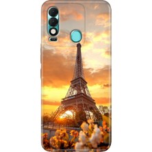 Grabono Tecno Spark 8t Kılıf Desenli Kapak Renkli Eyfel