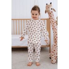 Messido Erkek Bebek Çocuk Pijama Takımı Uzun Kollu Üst ve Alt Takım - Kış Ayıları