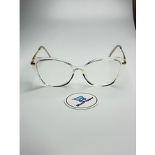 Lunera Şeffaf Cateye Model Mavi Işık Fitreli Ekran Gözlüğü 55 Ekartman