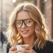 Toms V7 Damla Mavi Işık Filtreli Ekran Gözlüğü Optik Uyumlu Camları Değişebilir 58 Ekartman