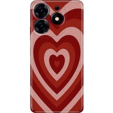 Grabono Tecno Spark 20 - 20C Kılıf Renkli Temalı Desenli Tpu Tarz Silikon Mat Kalp