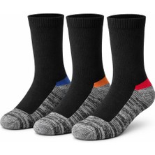 Sky Socks 3'lü Tabanaltı Renkli Desenli Havlu Kalın Kışlık Erkek Soket Çorapseti