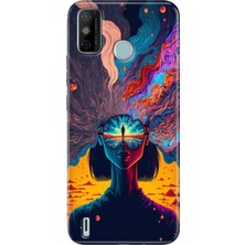 Grabono Tecno Spark 6 Go Kılıf Desenli Kapak Renkli Girdap