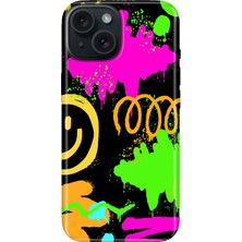 Grabono iPhone 13 - 14 Kılıf Renkli Tpu Uv Baskılı Desenli Silikon Smile