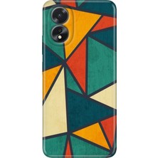 Grabono Oppo A38 Kılıf (CPH2579) Uyumlu Silikon Desenli Kalıplı Kapak Wall