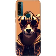 Grabono Tcl 20 Se Kılıf Baskılı Silikon Renkli Resimli Arka Kapak Tiger