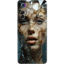 Grabono Tcl 30+ (Plus) Kılıf Silikon Renkli Resimli Arka Kapak Cam Kırığı