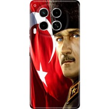 Grabono Tecno Camon 30 Kılıf (Cl6) Uyumlu Silikon Desenli Kapak Mustafa Kemal