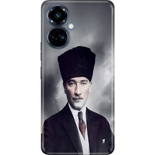 Grabono Tecno Camon 19 Pro Kılıf Renkli Temalı Desenli Tpu (CI8N) Uyumlu Silikon Atatürk