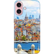 Grabono iPhone 16 Kılıf Silikon Desenli Kalıplı Case Istanbul