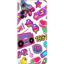 Grabono Tcl 30 Kılıf Silikon Renkli Phone Case 90'lar