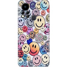 Grabono Infinix Hot 11S Uyumlu Kılıf Renkli Tpu Silikon Emojix