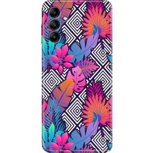 Grabono Samsung Galaxy M14 Uyumlu Kapak Kılıf Tasarım Esnek Silikon Botanik