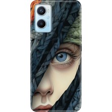 Grabono Oppo A96 Kılıf (CPH2333) Uyumlu Desenli Silikon Tpu Kareografi Siluet