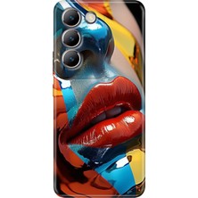 Grabono Vivo V30 Lite 6.67" Kılıf Desenli Baskı Özel Tasarım Silikon Makyaj