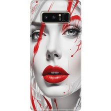 Grabono Samsung Galaxy Note 8 Kılıf Renkli Temalı Desenli Tpu Note8 Silikon Lady