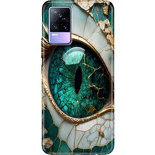 Grabono Vivo V21 Kılıf Resimli Desenli Özel Tasarım Silikon Tanrıça Gözü