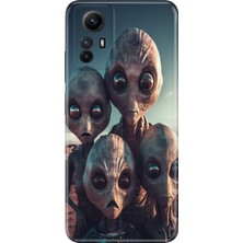 Grabono Xiaomi Redmi Note 12S Kılıf Renkli Desenli Baskı Tasarım Silikon Ufo