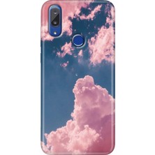 Grabono Vestel Venus E5 Kılıf Desenli Baskılı Hd Özel Tasarım Tpu Silikon Pembe Bulut